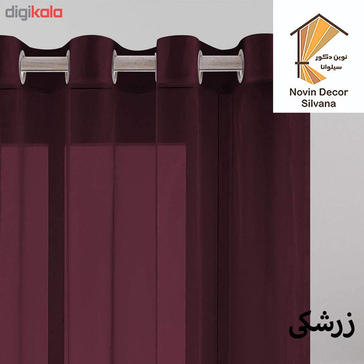 پرده نوین دکور سیلوانا مدل حریر 280 سایز 280 140 سانتی متر