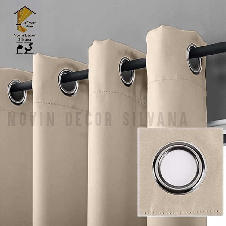 پرده نوین دکور سیلوانا مدل کتان کد 230 1 سایز 230 140 سانتی متر