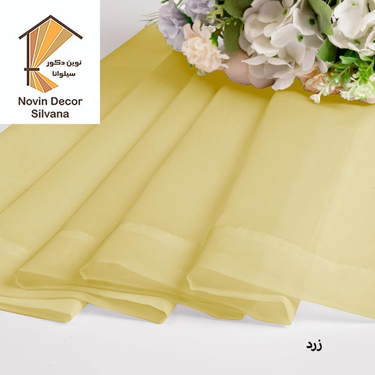 پرده نوین دکور سیلوانا مدل حریر ساده NY14 سایز 280x140 سانتیمتر