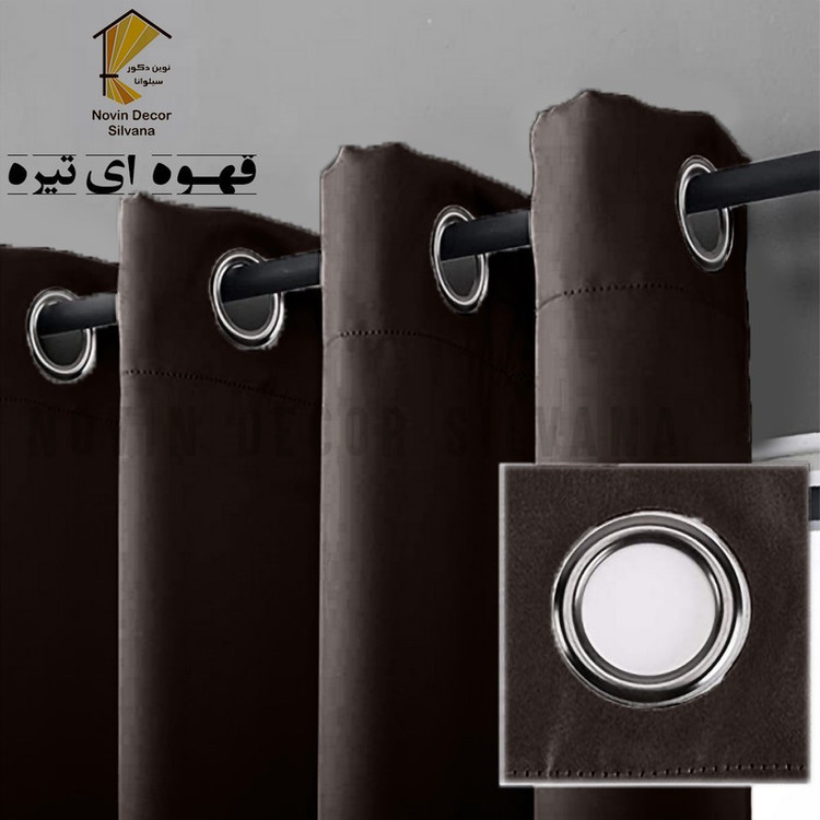 پرده پانچ نوین دکور سیلوانا مدل کتان سایز 200 280 سانتیمتر