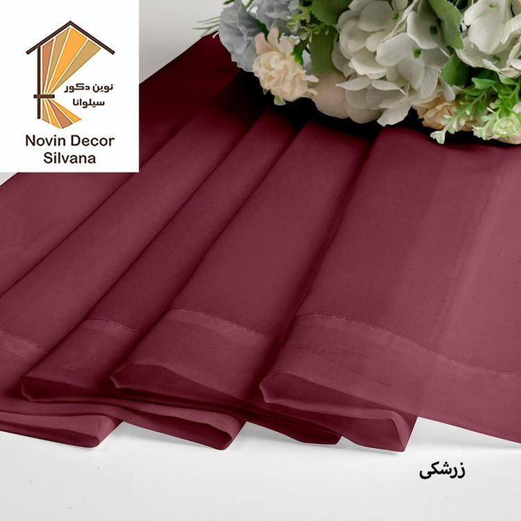پرده نوین دکور سیلوانا مدل حریر ساده Silvana280 سایز 280 140 سانتی متر