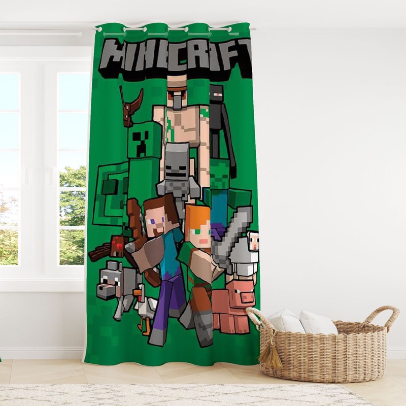 پرده مدل ماینکرافت Minecraft کد 05 سایز 140280 سانتی متر