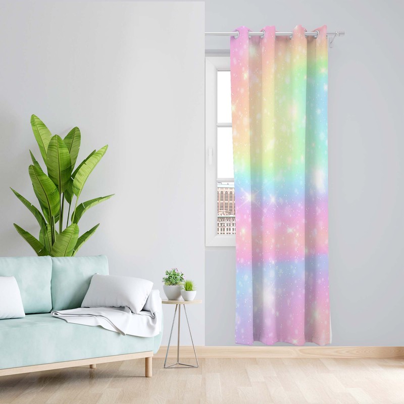 پرده طرح رنگی مدل مخمل پانچی کد 5546 z سایز 140x200 سانتی متر