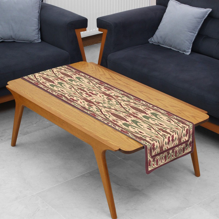 رانر ریحانلوکس مدل شکوفه انار کد RH130 سایز 145x45 سانتیمتر