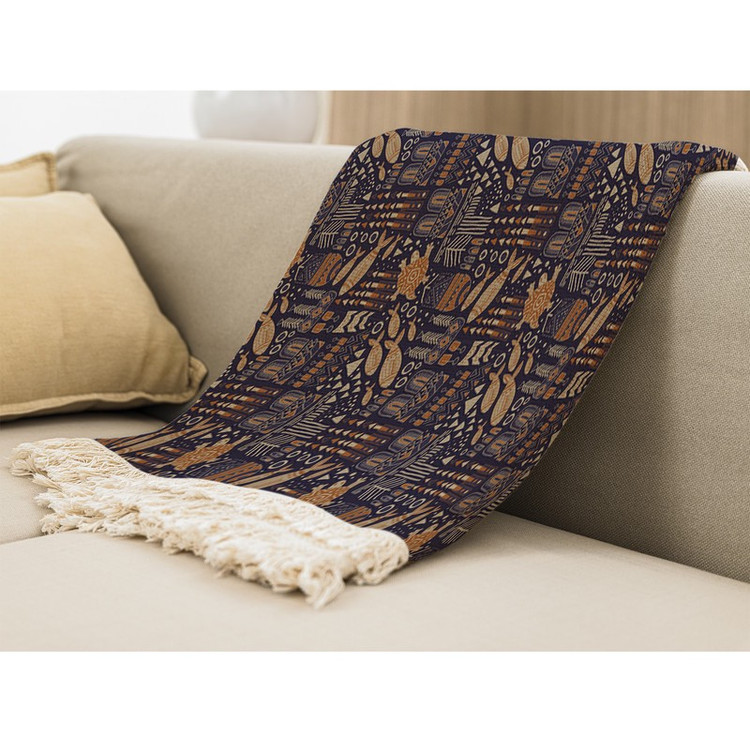 شال مبل بارمان دکور طرح تمدن کد 40 سایز 98x180 سانتی متر