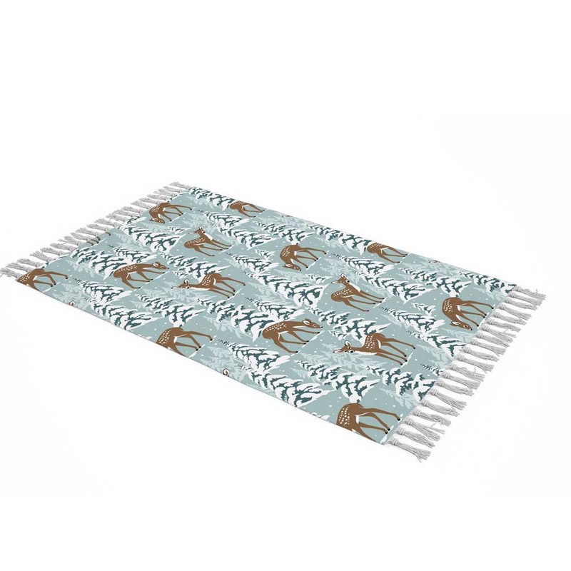 شال مبل طرح زمستان کد Q2SH1069 سایز 98x180 سانتی متر