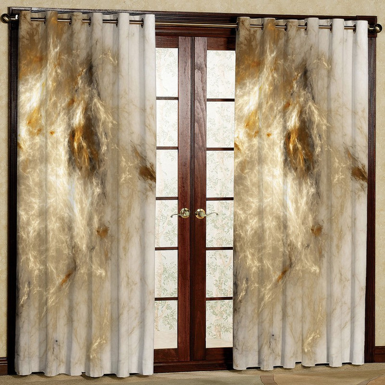 پرده طرح طلایی مدل مخمل پانچی کد 2564 W سایز 200x140 سانتی متر