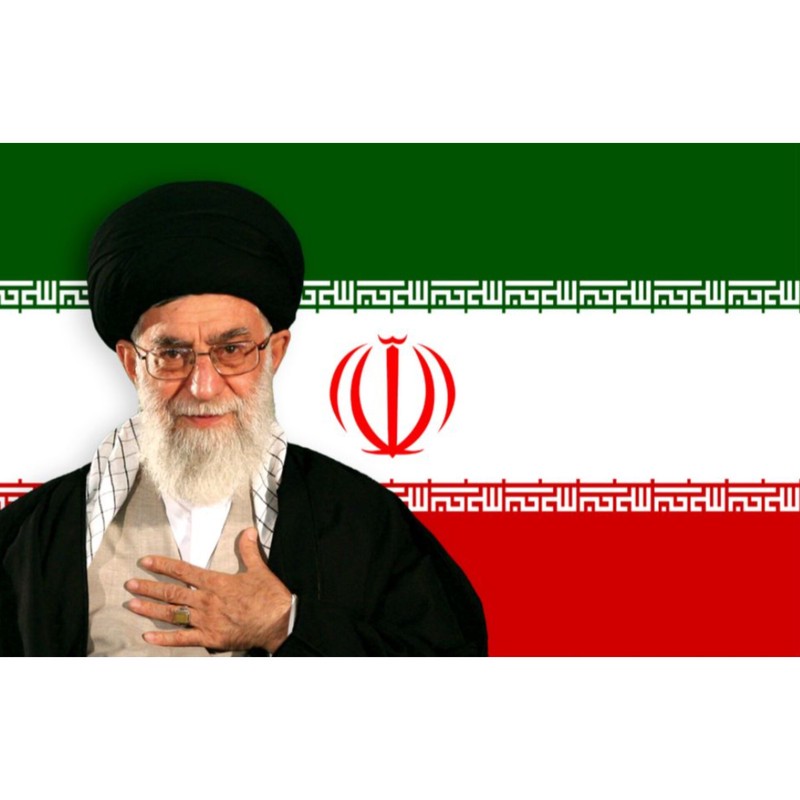 پرچم مدل 020 طرح رهبر شهید حضرت آیت الله سید علی خامنه ای