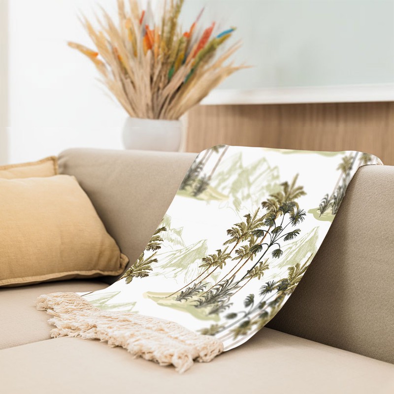 شال مبل مدل طبیعت زنده کد H2SH1004 سایز 100x180 سانتی متر