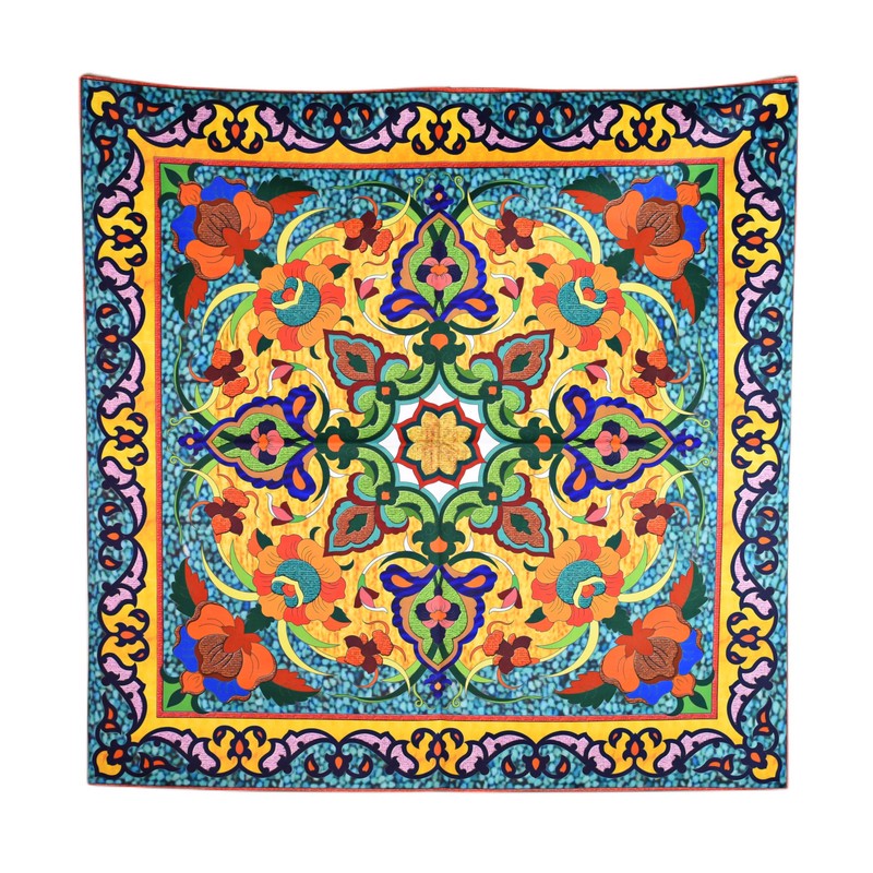رومیزی مدل مخمل طرح کاشی کد 148