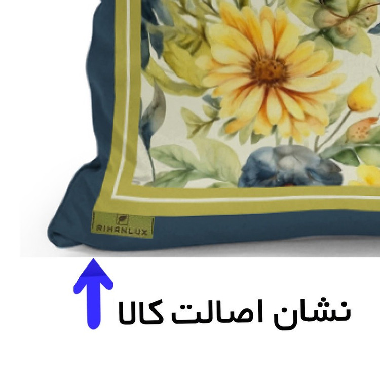 کاور کوسن ریحانلوکس مدل گل های بهاری کد RH110 سایز 4343 سانتی متر مجموعه 2 عددی
