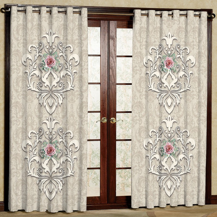 پرده مدل طرحدار مخمل پانچی کد 4016 سایز 200x140 سانتی متر