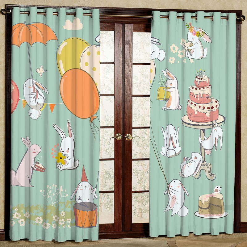پرده مدل اتاق کودک مخمل پانچی طرح کارتونی کد 4040aT2 سایز 200x140 سانتی متر
