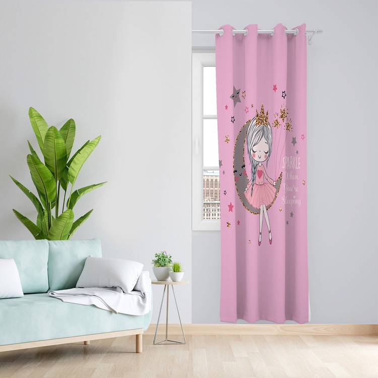 پرده طرح کودک مدل مخمل پانچی کد L 1533 Z سایز 140x200 سانتی متر
