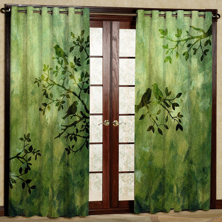 پرده مدل پرنده مخمل پانچی کد 1121L سایز 140x280 سانتی متر