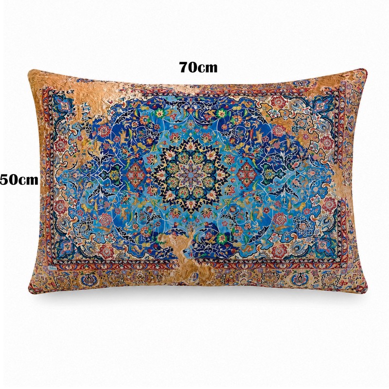روبالشی مدل مخمل پورشه طرح کتیبه کد ROB-0064 سایز 7050 سانتی متر بسته دو عددی
