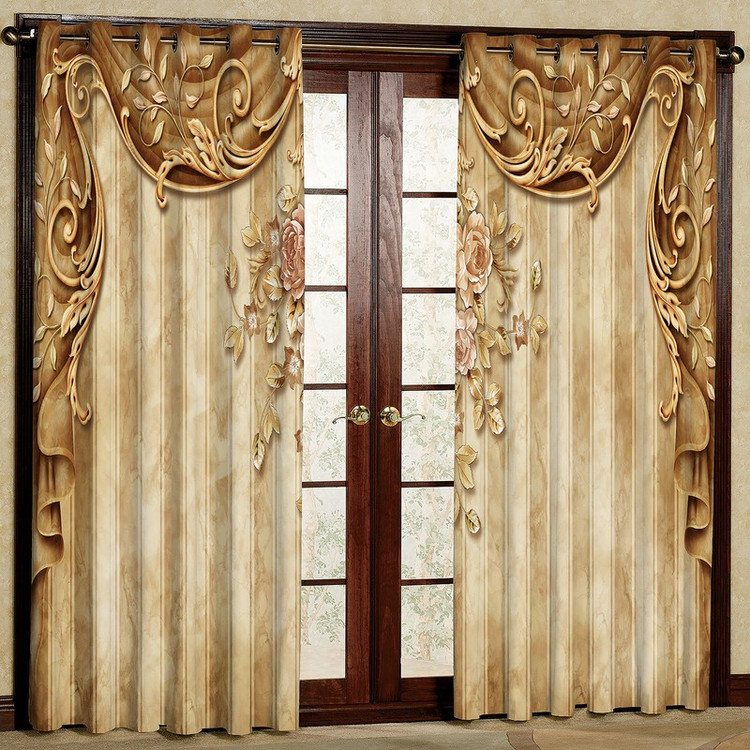 پرده مدل مخمل پانچی کد 4536T2 سایز 200x140 سانتی متر