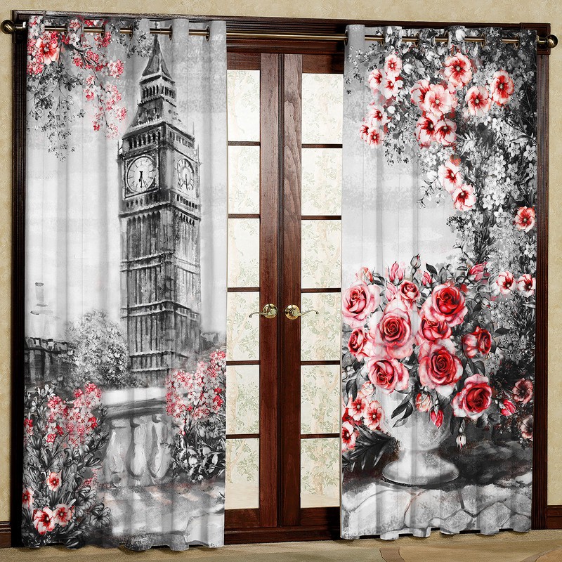 پرده مدل طرح دار مخمل پانچی کد 1007 سایز 140x280 سانتی متر