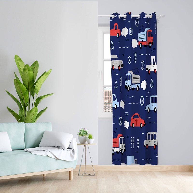 پرده مدل اتاق کودک مخمل پانچی کد 4525a سایز 140x200 سانتی متر