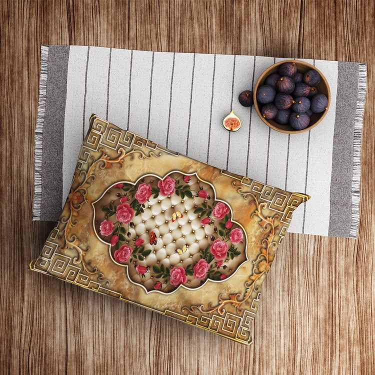 روبالشی طرح گل سرخ مدل rob233