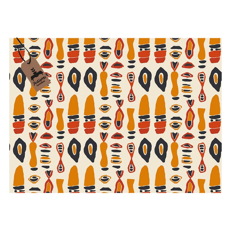 رومیزی برند رومیزی باز طرح مستطیل مدل آفریقایی باستان کد 1058