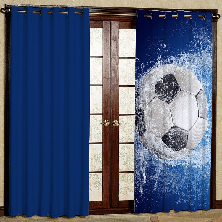 پرده مدل فوتبالی هازان پانچی کد 4763a سایز 140x200 سانتی متر