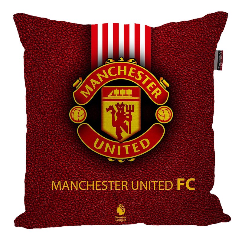 کوسن مدل منچستر یونایتد Manchester United طرح چرم کد KO353