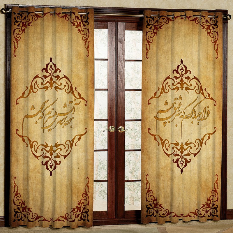 پرده مدل شعر مخمل پانچی کد 1076L سایز 140x280 سانتی متر