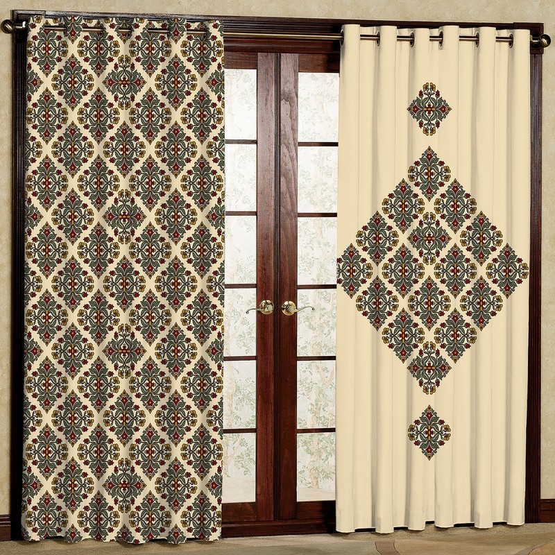 پرده مدل لوزی مخمل پانچی کد 134سایز 140x280 سانتی متر