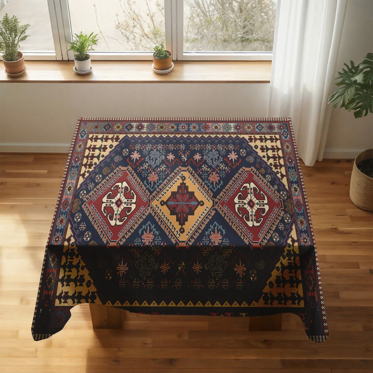 رومیزی ریحانلوکس مدل سنتی کد RH116 سایز 97x97 سانتیمتر
