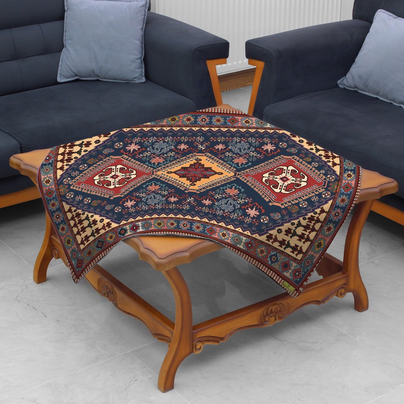 رومیزی ریحانلوکس مدل سنتی کد RH116 سایز 97x97 سانتیمتر