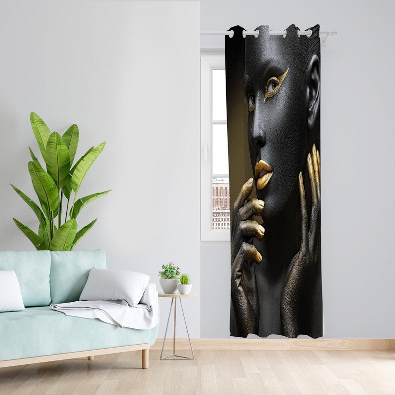 پرده مدل چهره مخمل پانچی کد 1060 سایز 140x200 سانتی متر