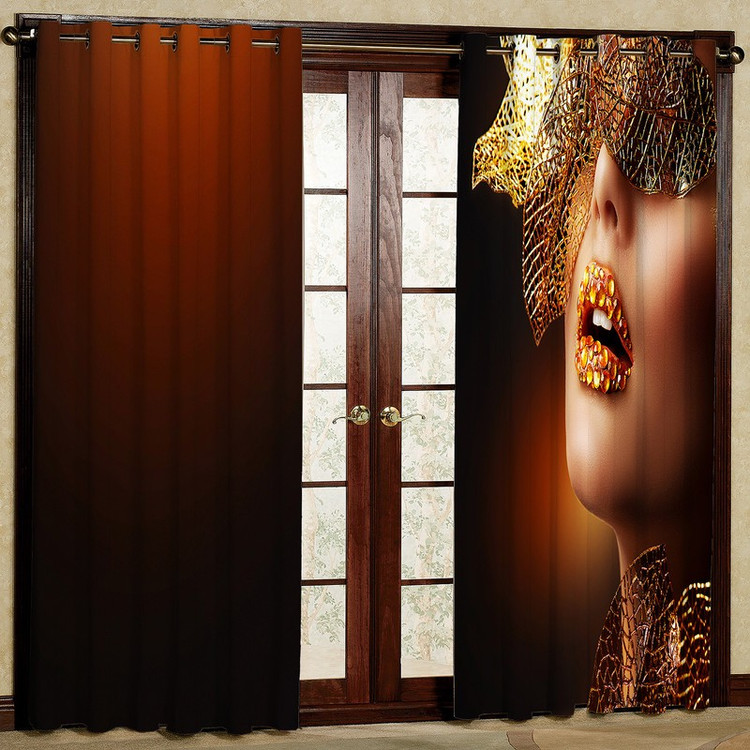 پرده مدل دختر مخمل پانچی کد 664 سایز 140x280 سانتی متر