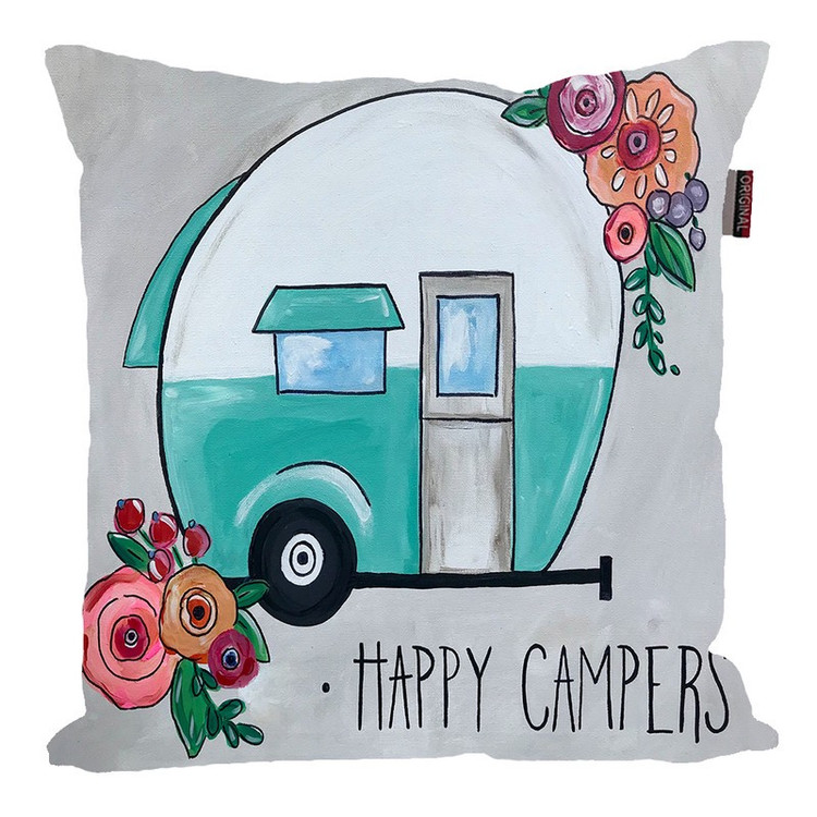 کوسن مدل کمپر خوشحال کمپینگ Happy Camper Camping کد KO498
