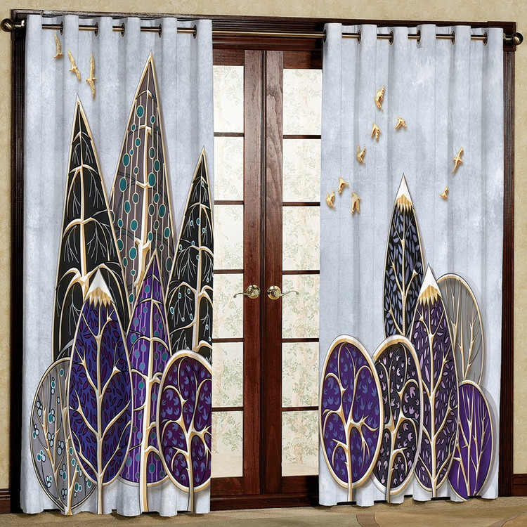 پرده مدل مخمل پانچی کد 2521 سایز 140x280 سانتی متر