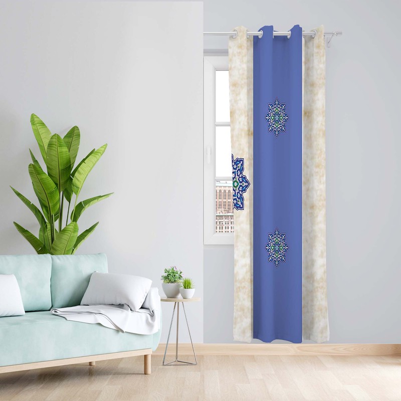 پرده طرح سنتی مدل مخمل پانچی کد 1420 z سایز 140x200 سانتی متر