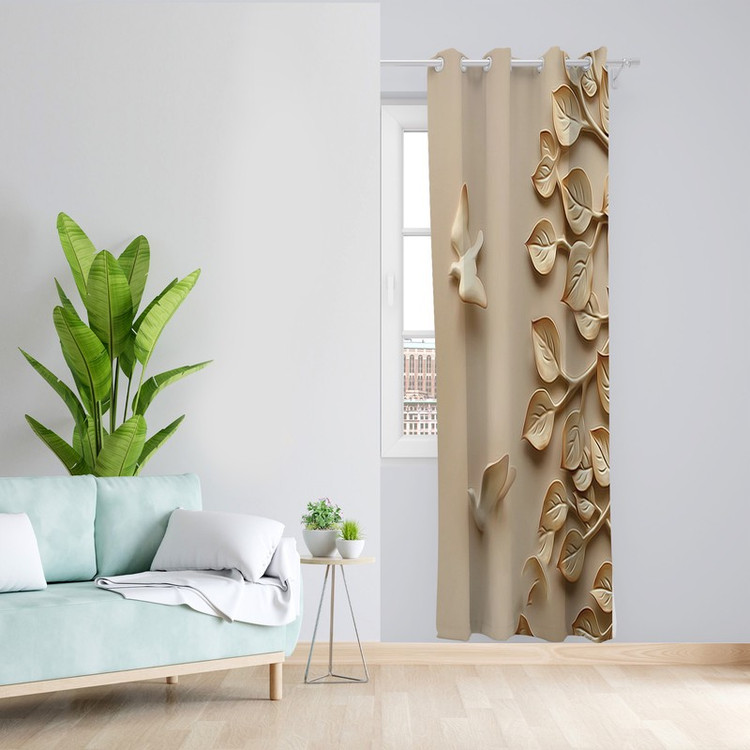 پرده طرح گل مدل مخمل پانچی کد 2679 z سایز 140x200 سانتی متر