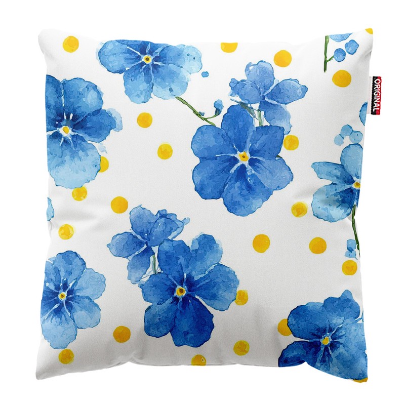 کوسن پاد آفرین مدل مینیمال طرح گل و برگ کد PK302810 سایز 3030 سانتی متر