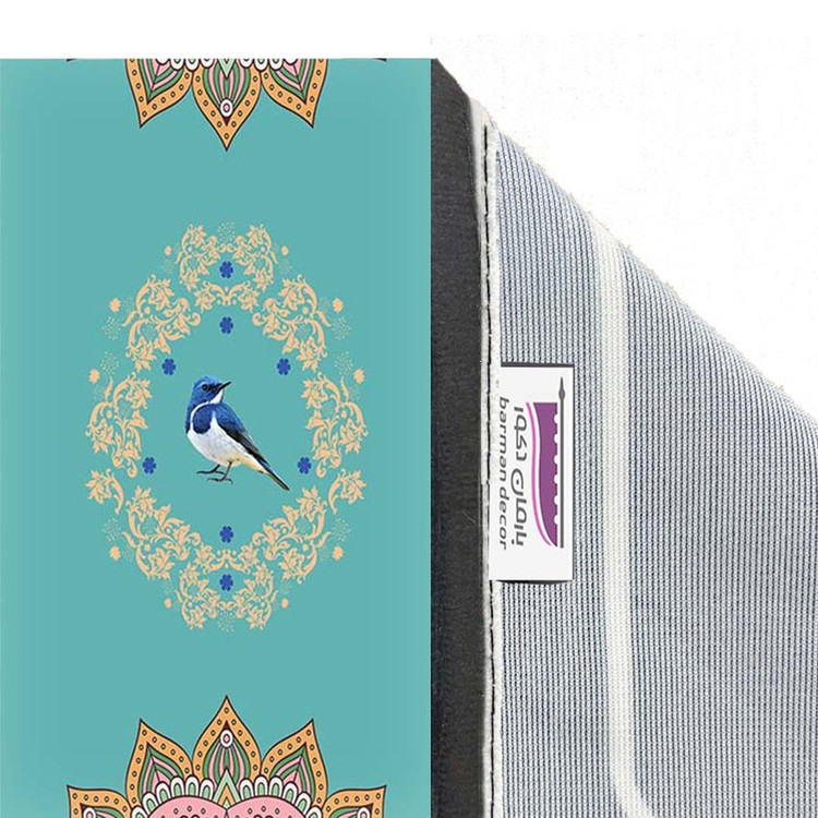 پرده بارمان دکور طرح پرنده مدل هازان پانچی کد 1531 W سایز 140x280 سانتی متر