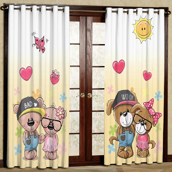 پرده مدل خرسی مخمل پانچی کد 291 سایز 200x140 سانتی متر