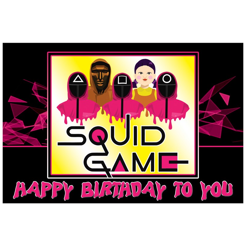 بنر تم تولد طرح بازی مرکب مدل Squid Game کد 1091
