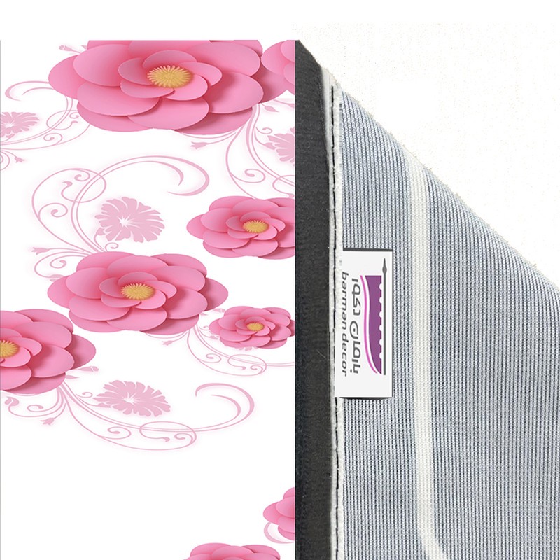 پرده بارمان دکور طرح گل مدل مخمل پانچی کد 5397LR W سایز 140x280 سانتی متر