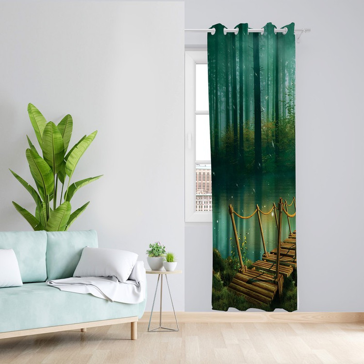 پرده طرح برکه مدل مخمل پانچی کد 2271 z سایز 140x200 سانتی متر