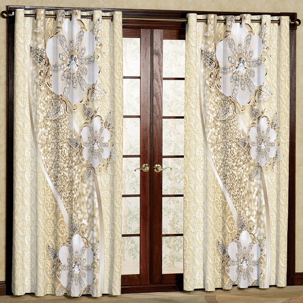 پرده مدل گل کد 1 سایز 280x140 سانتی متر