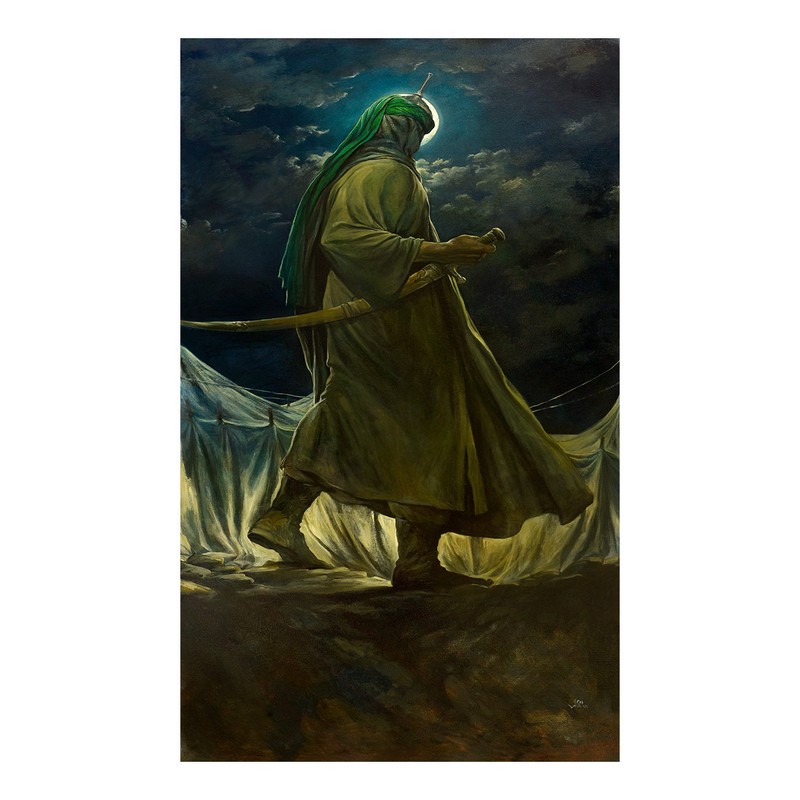 پرچم طرح نوشته مدل امام حسین کد 335