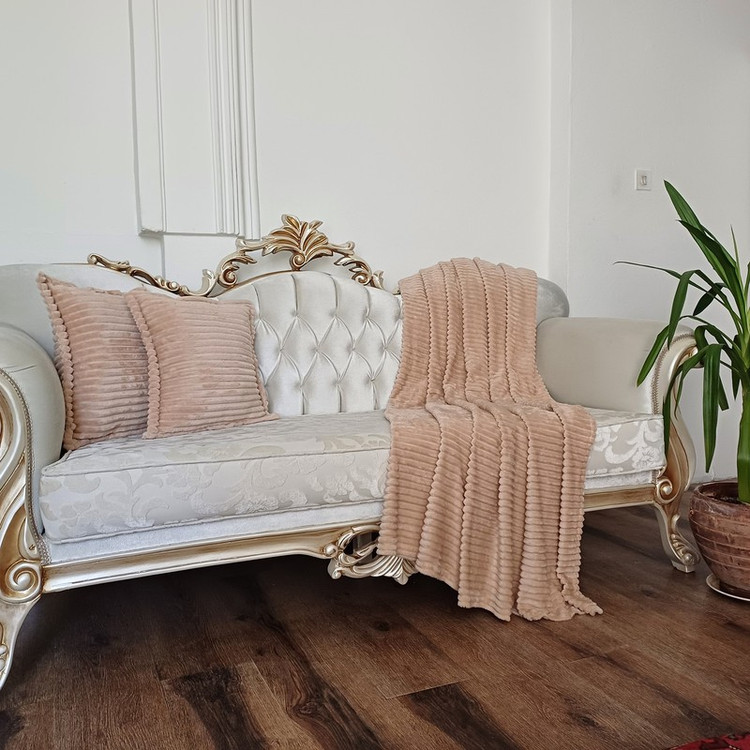شال مبل مدل کرکره ای پلیسه کد 061 سایز 220200 سانتی متر به همراه کوسن