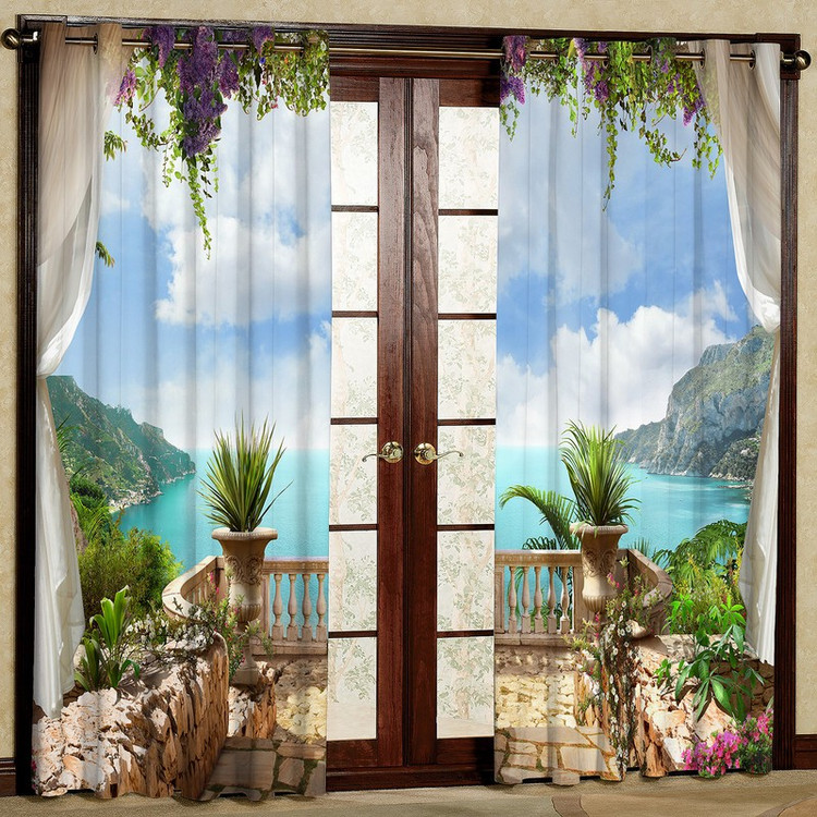 پرده مدل مخمل پانچی کد 4019 سایز 140x280 سانتی متر