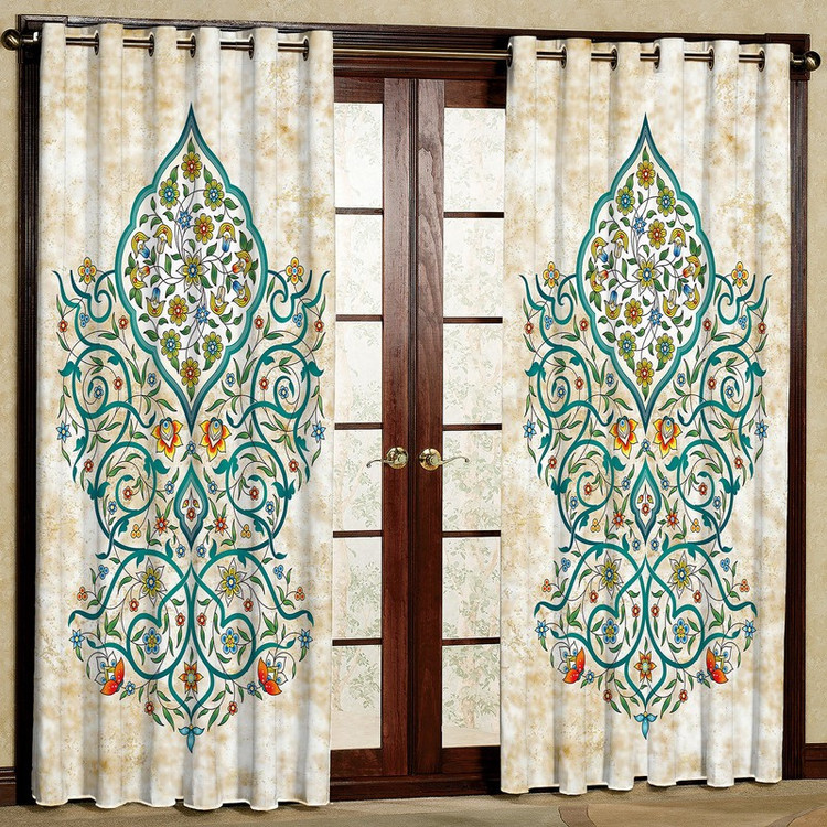پرده مدل طرح دار مخمل پانچی کد 1230 سایز 200x140 سانتی متر