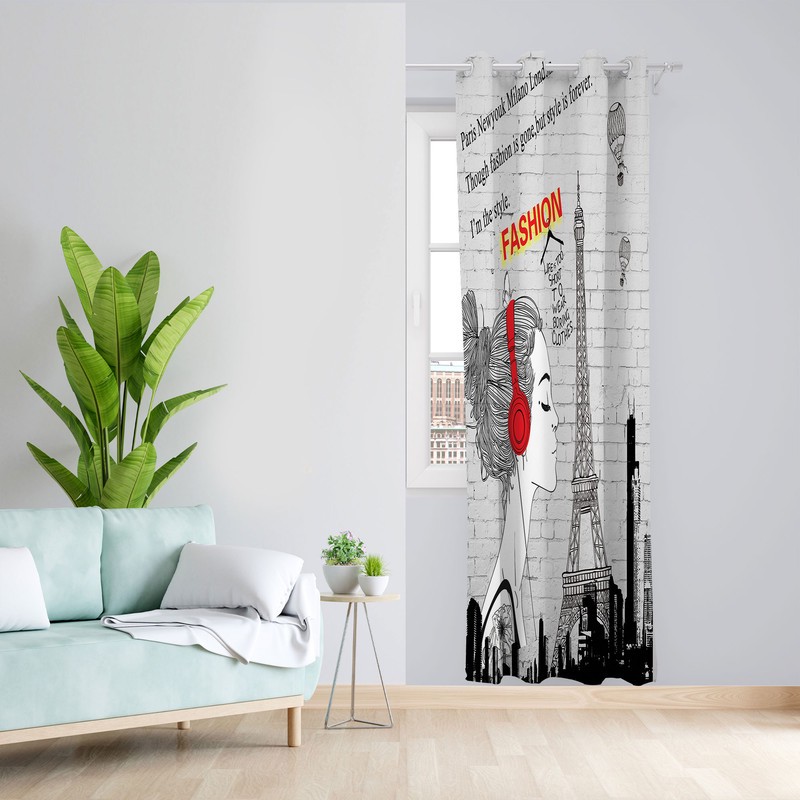 پرده مدل دخترانه مخمل پانچی کد 2677 سایز 140x200 سانتی متر