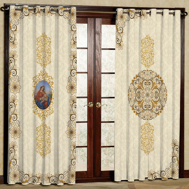 پرده مدل طرحدار مخمل پانچی کد 1809a سایز 200x140 سانتی متر
